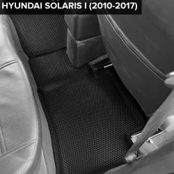 3D коврики EVA с бортами Hyundai Solaris I седан, хэтчбек (2010-2017)