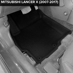 3D коврики EVA с бортами Mitsubishi Lancer X седан, хэтчбек (2007-2017)