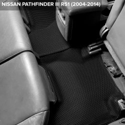 3D коврики EVA с бортами Nissan Pathfinder III R51 7 мест (2004-2014)