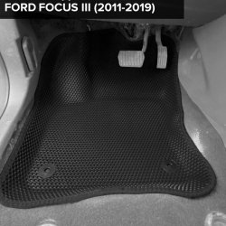 3D коврики EVA с бортами Ford Focus III рестайлинг седан, хэтчбек, универсал (2014-2019)